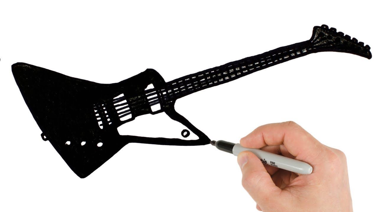 Electric Guitar Drawing | Free download on ClipArtMag