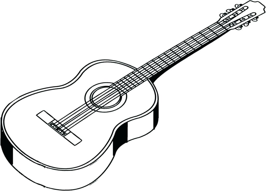 Electric Guitar Outline Drawing | Free download on ClipArtMag