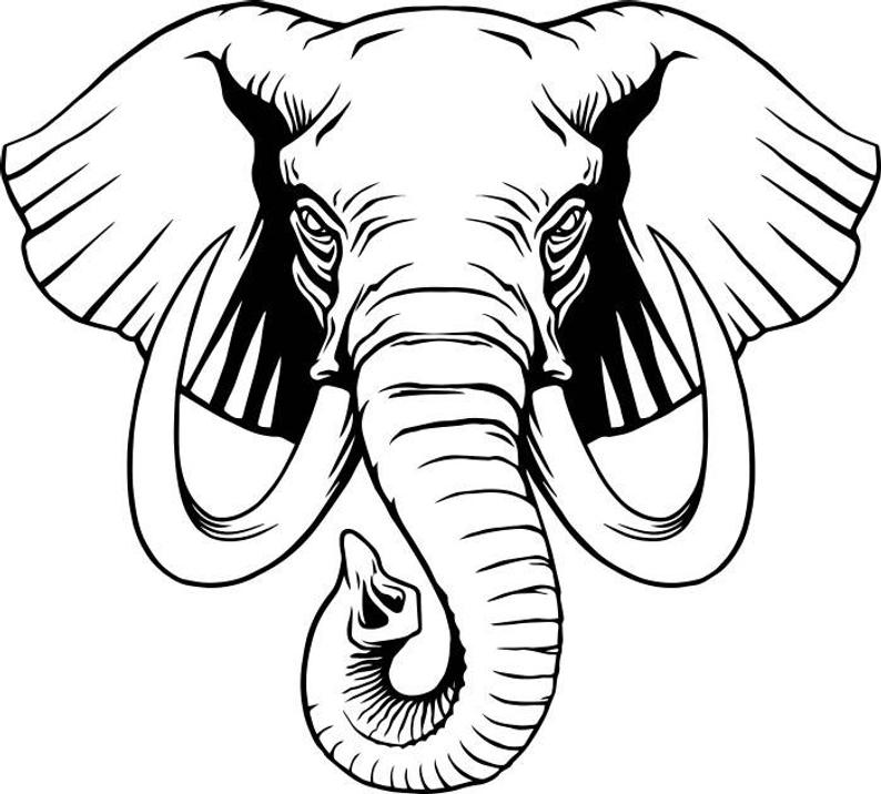Elephant Drawing Trunk Up Free download on ClipArtMag