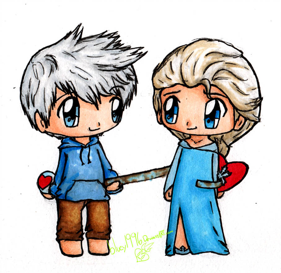 Elsa And Jack Frost Drawing Free download on ClipArtMag