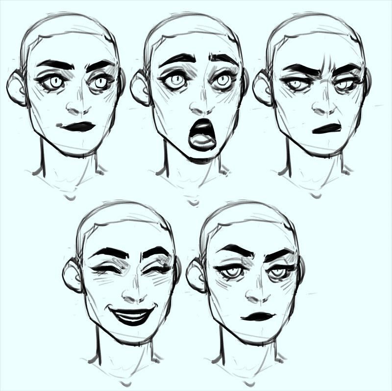 Facial expression drawing