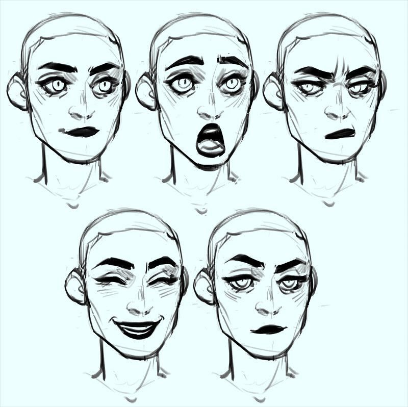 Cartoon Expressions Cartoon Face Reference Drawing Debsartliffcards