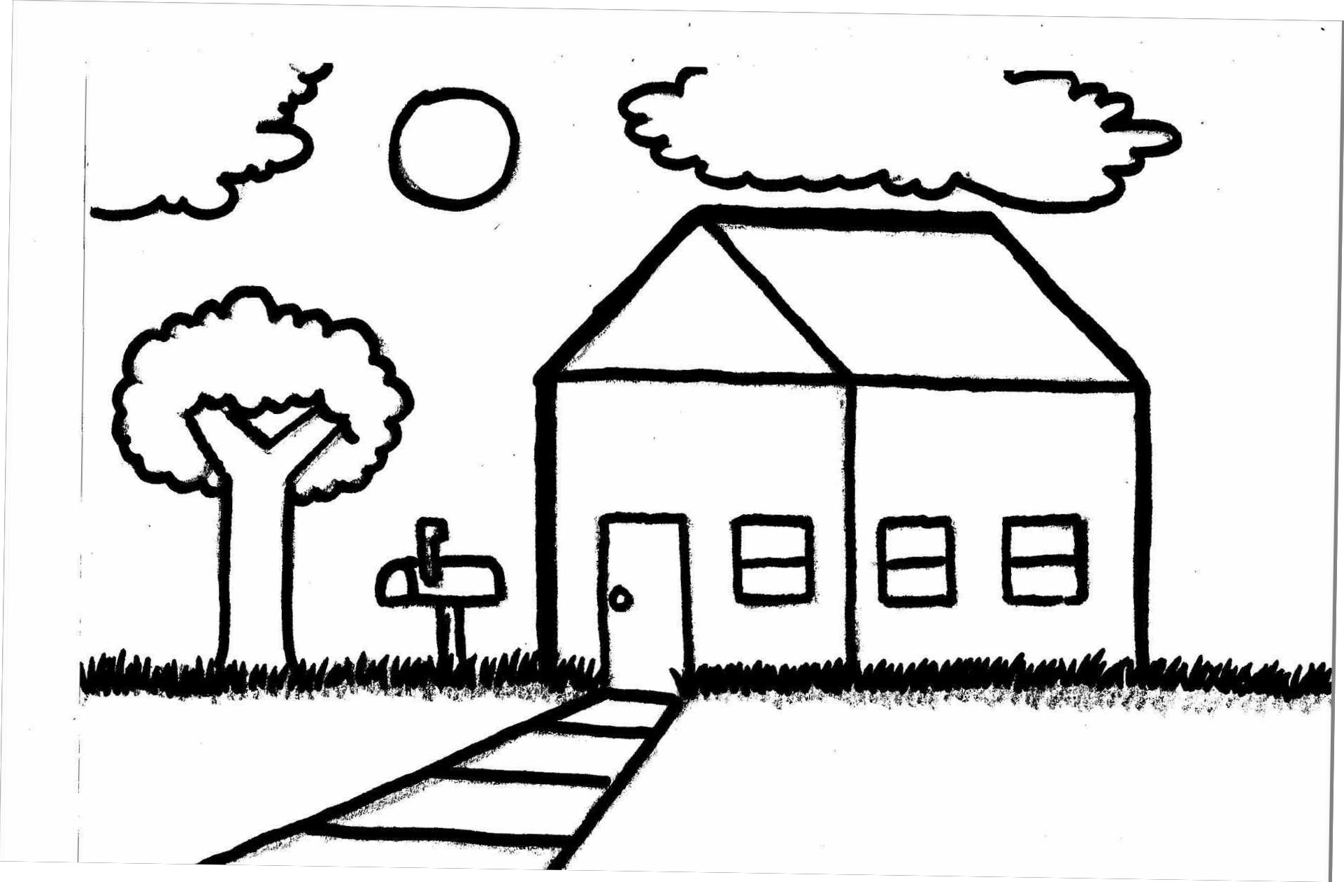 Farmhouse Drawing | Free download on ClipArtMag