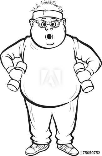 Fat Guy Drawing | Free download on ClipArtMag