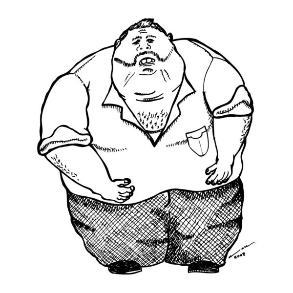 Fat Man Drawing | Free download on ClipArtMag