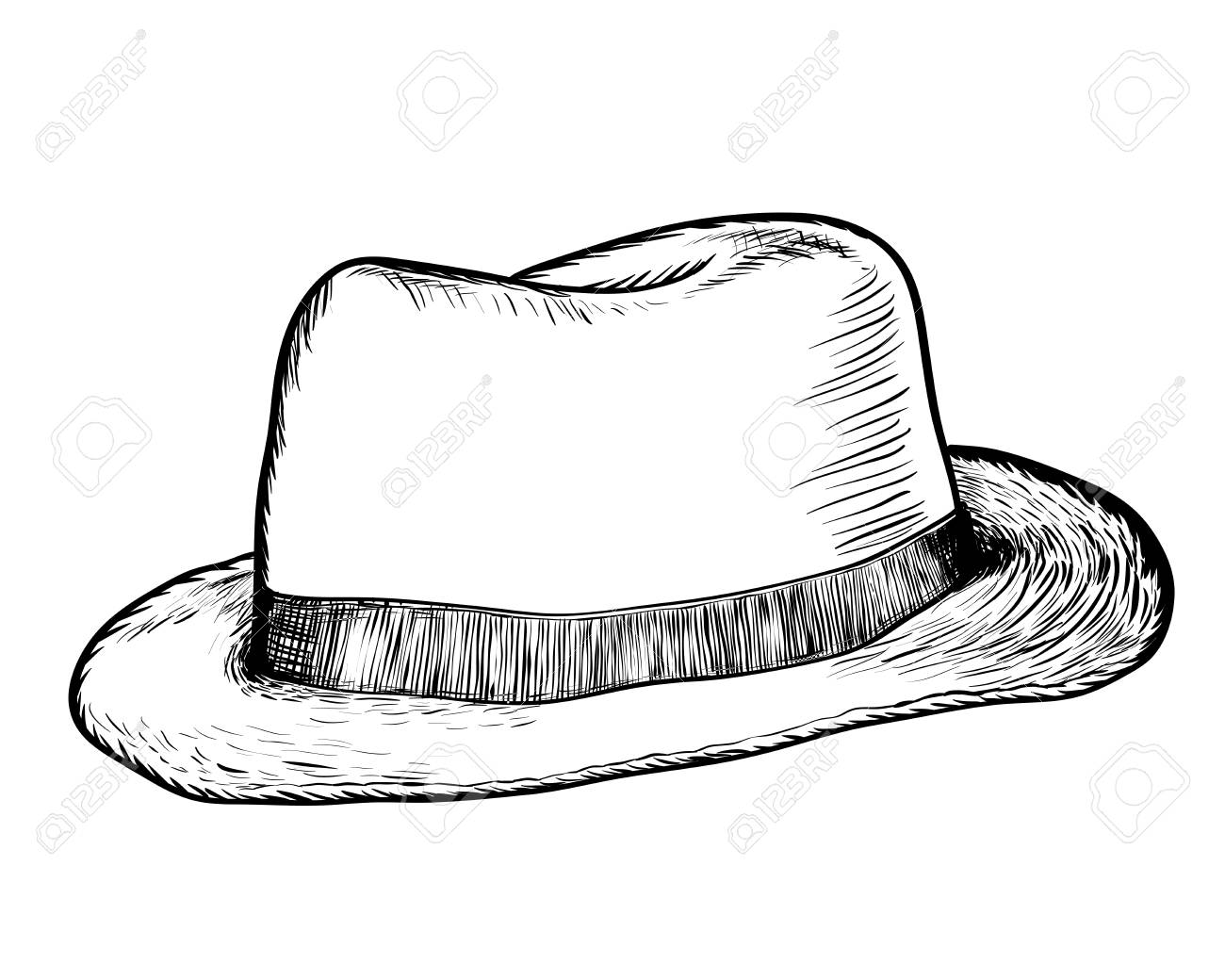 Fedora Hat Drawing Free Download On Clipartmag