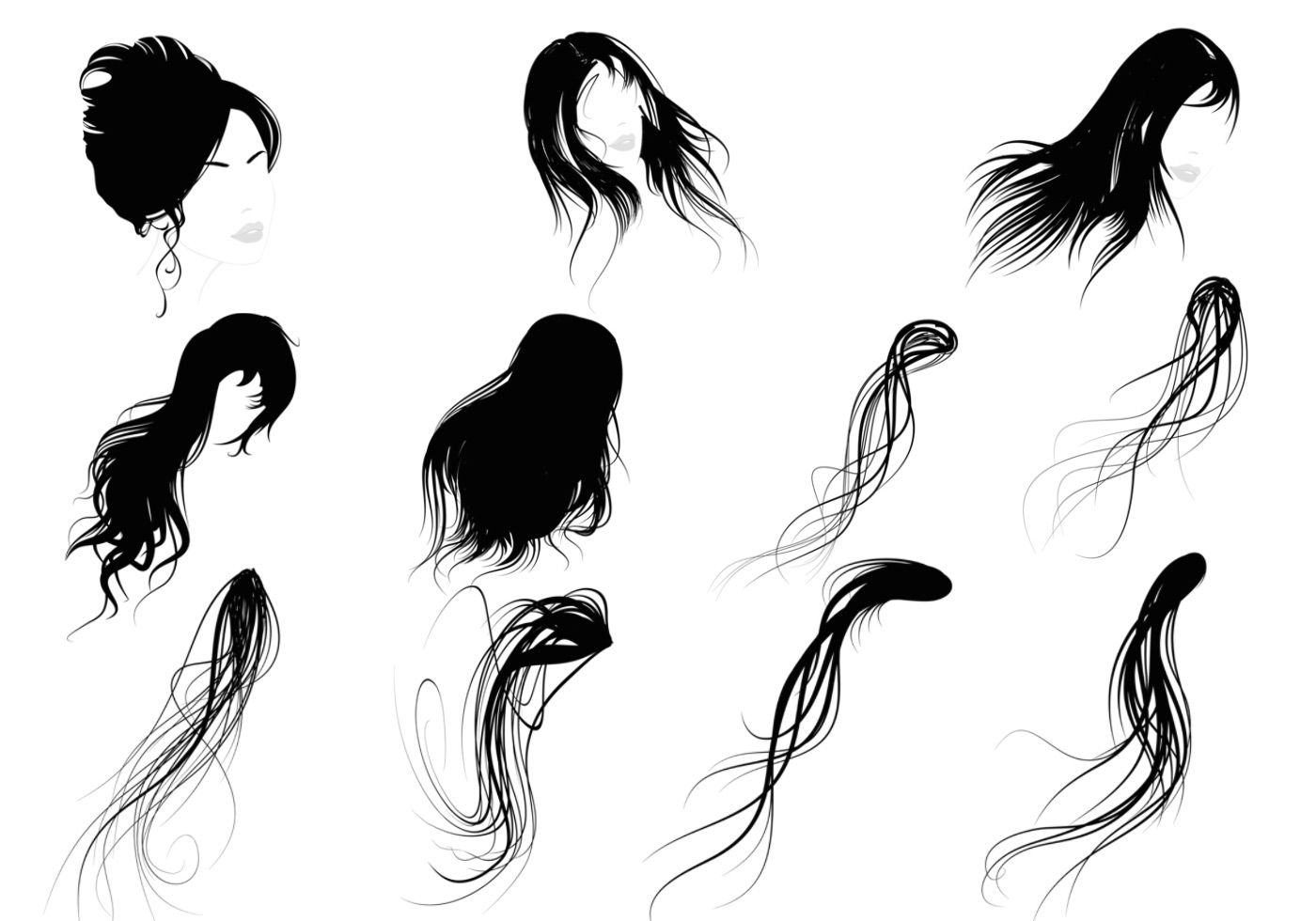 Female Hair Drawing Free Download On Clipartmag