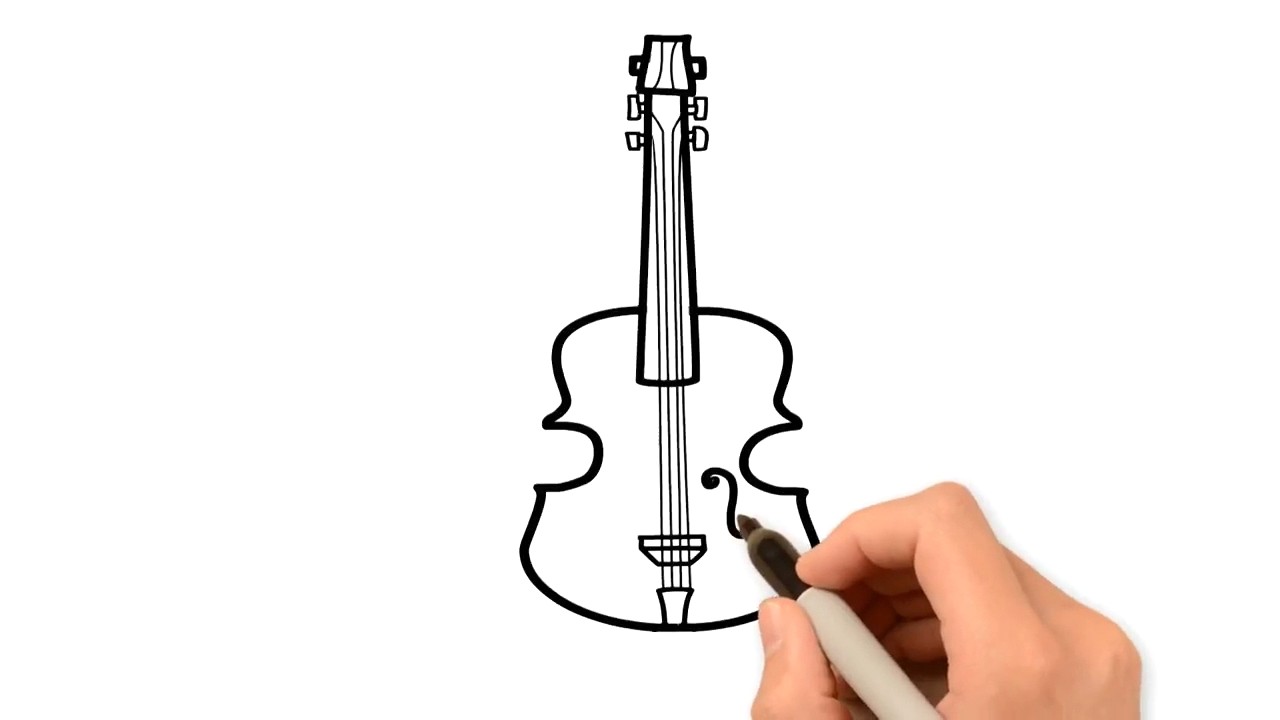 Fiddle Drawing Free download on ClipArtMag