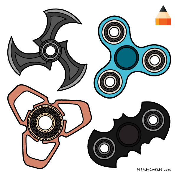 Fidget Spinner Drawing Free download on ClipArtMag