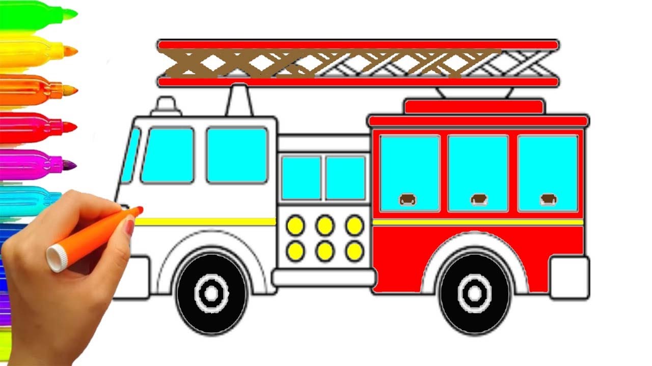 Fire Engine Drawing Pictures : Fire Engine Clipart Drawing Pictures On