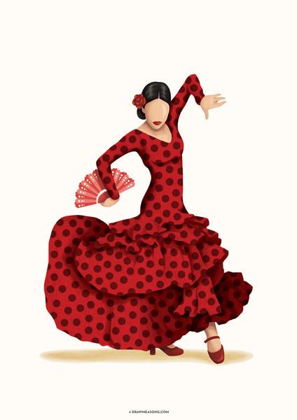 Flamenco Dancer Drawing | Free download on ClipArtMag