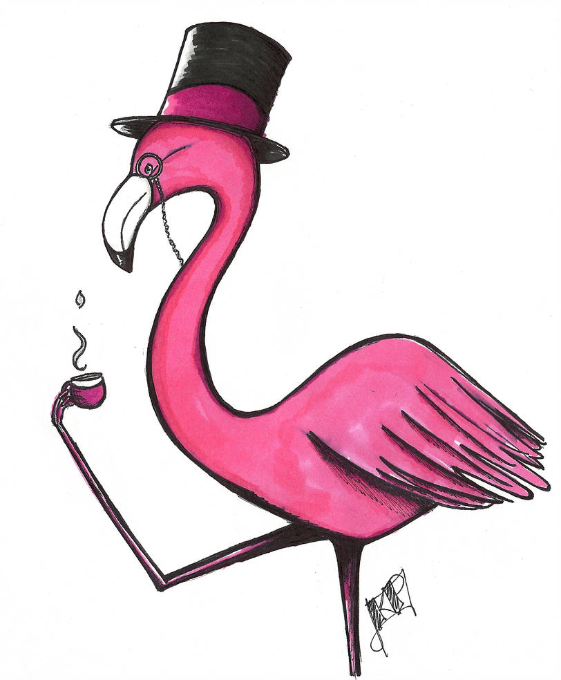 Flamingo Cartoon Drawing | Free Download On ClipArtMag