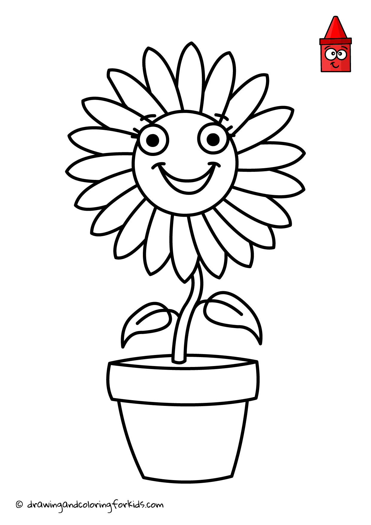 Flowers For Kids Drawing | Free download on ClipArtMag