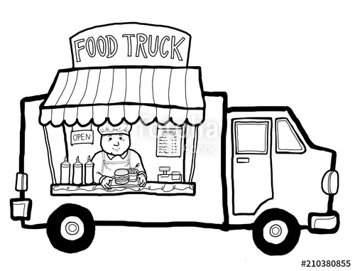 Food Truck Drawing | Free download on ClipArtMag