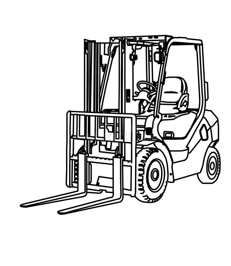 Forklift Drawing | Free download on ClipArtMag