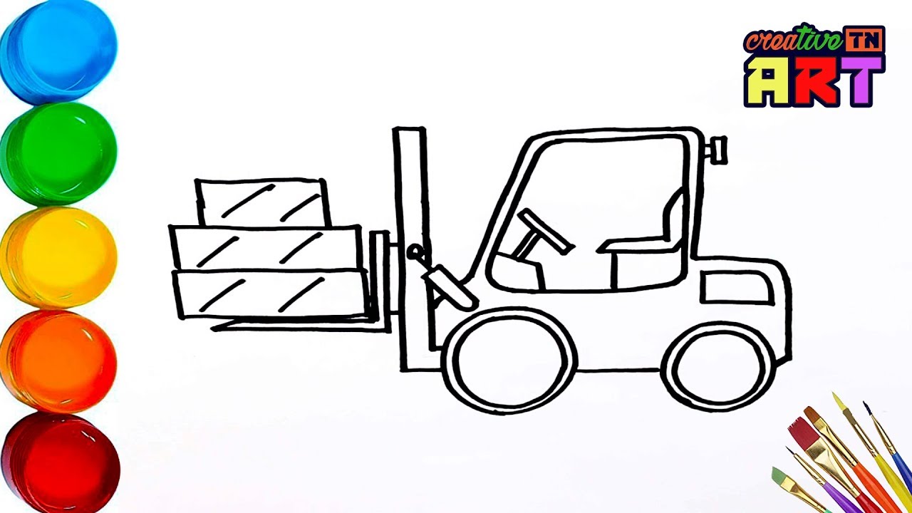 Forklift Drawing | Free download on ClipArtMag