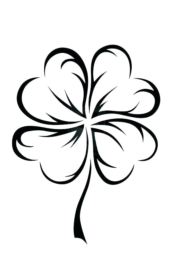 Four Leaf Clover Drawing | Free download on ClipArtMag