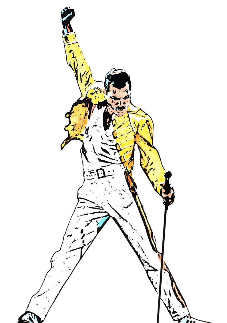 Freddie Mercury Drawing | Free download on ClipArtMag