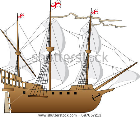 Galleon Ship Drawing 