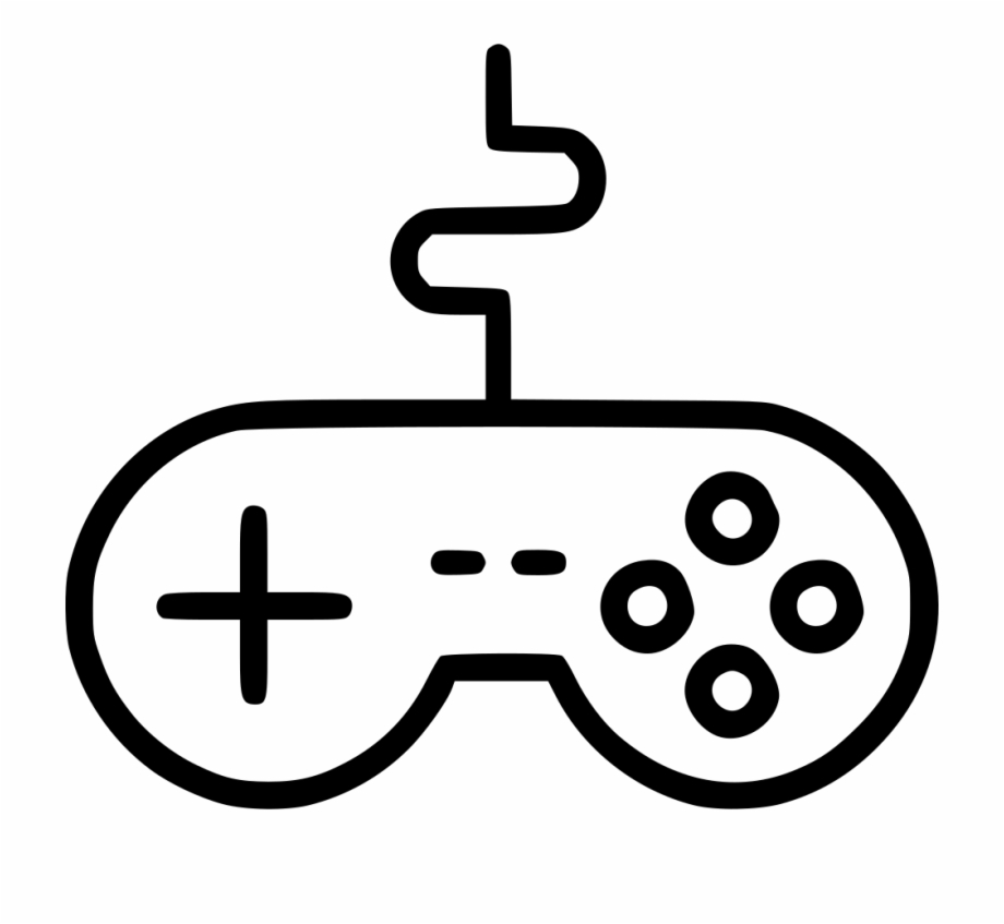 Game Controller Line Drawing