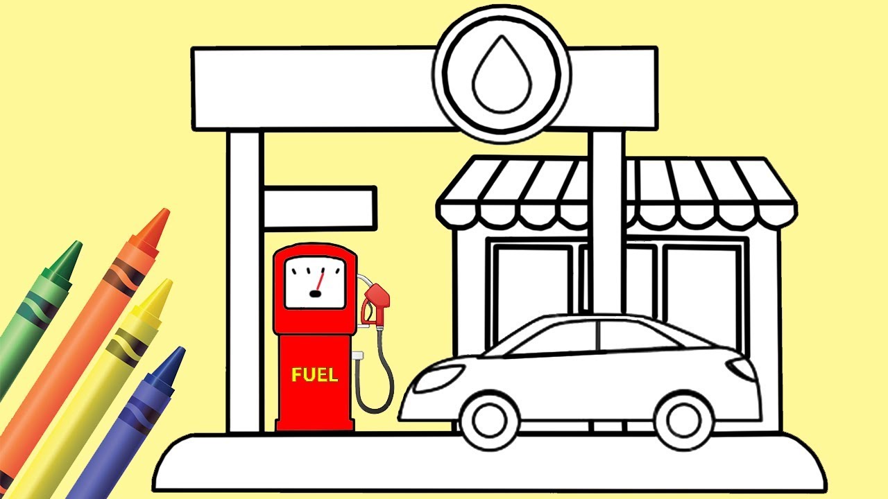 Gas Pump Drawing Free download on ClipArtMag