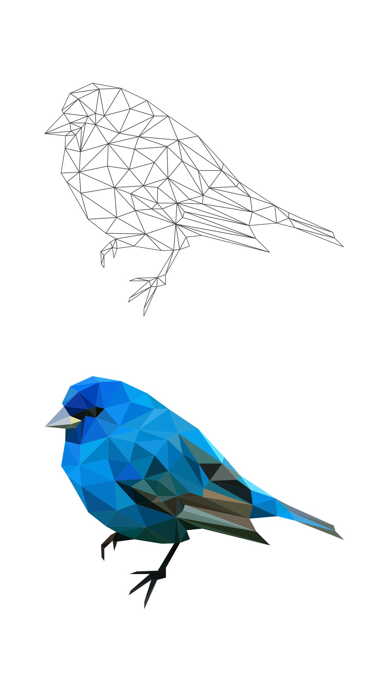 Geometric Bird Drawing | Free download on ClipArtMag