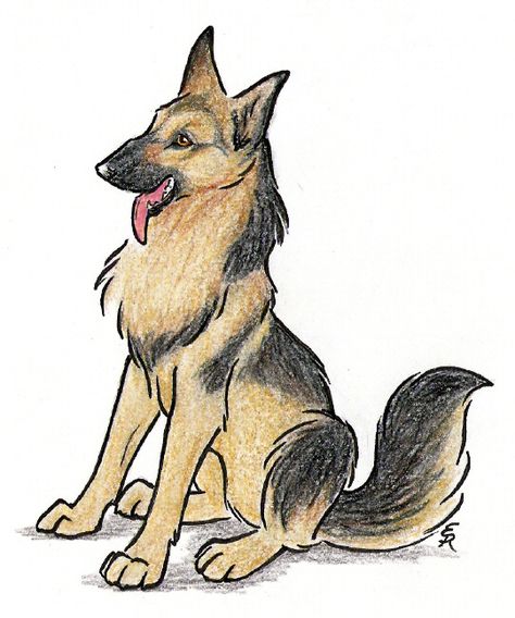 German Shepherd Drawing | Free download on ClipArtMag