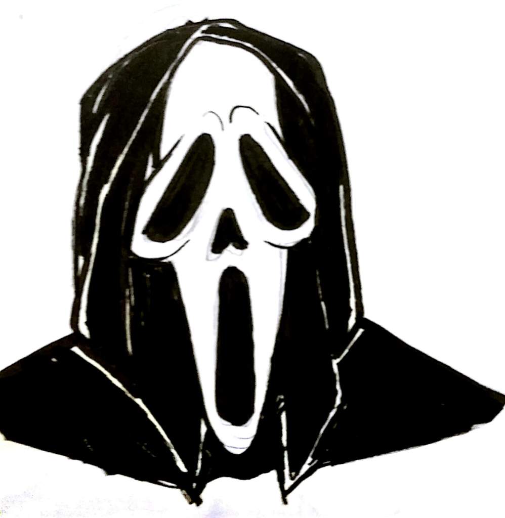Ghost Face Drawing Free download on ClipArtMag