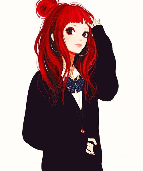 Girl With Red Hair Drawing Free Download On Clipartmag