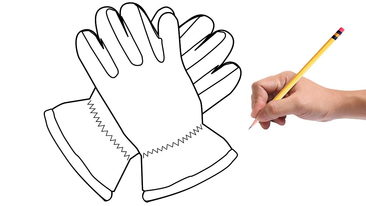 Gloves Drawing Free download on ClipArtMag