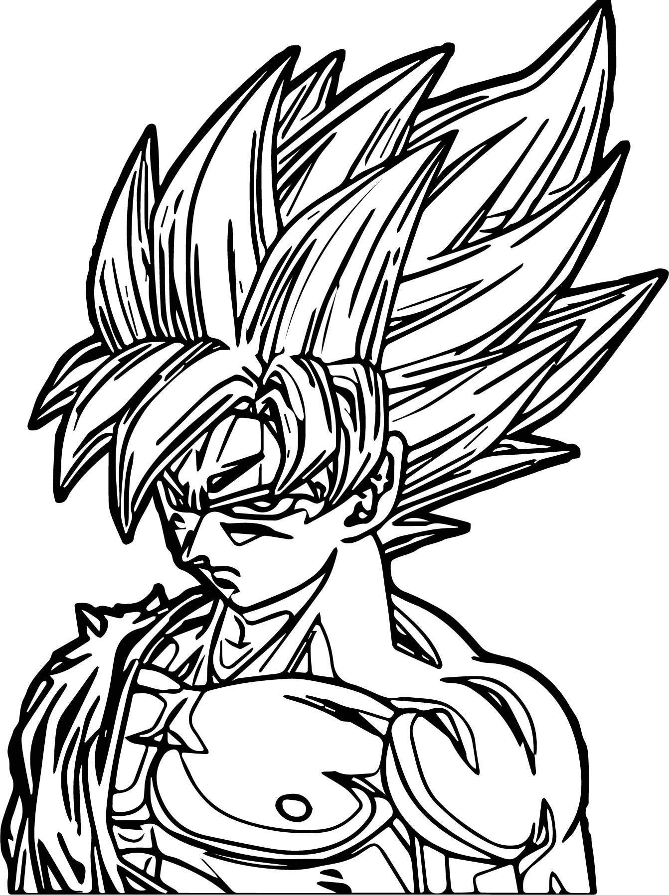 Goku Face Drawing | Free download on ClipArtMag