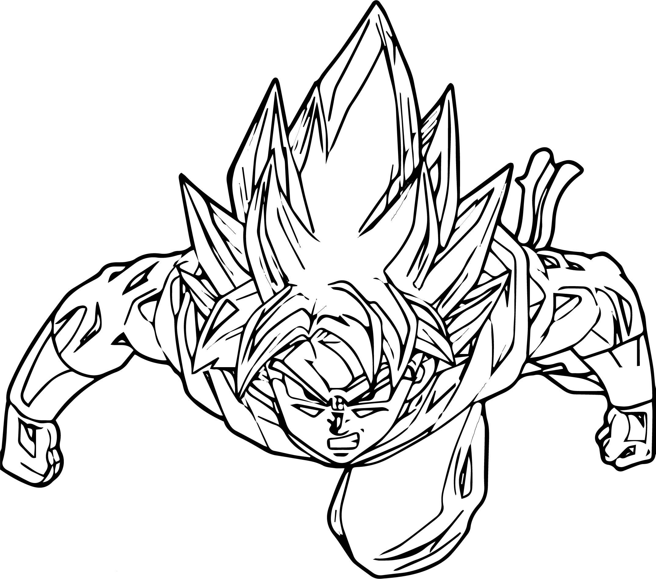 Goku Coloring Pages Ssjb - Coloring and Drawing