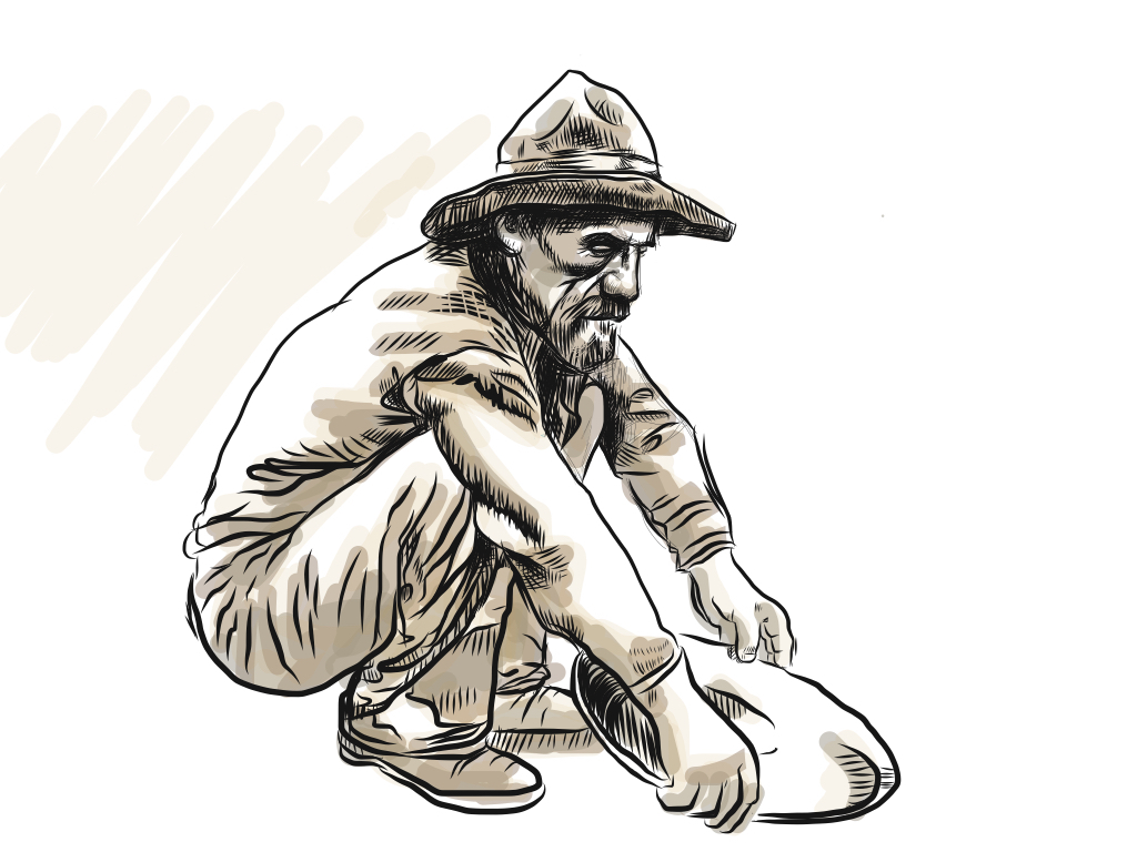 Gold Panning Drawing Free download on ClipArtMag