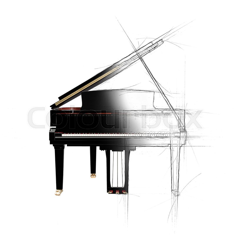 Grand Piano Drawing | Free download on ClipArtMag