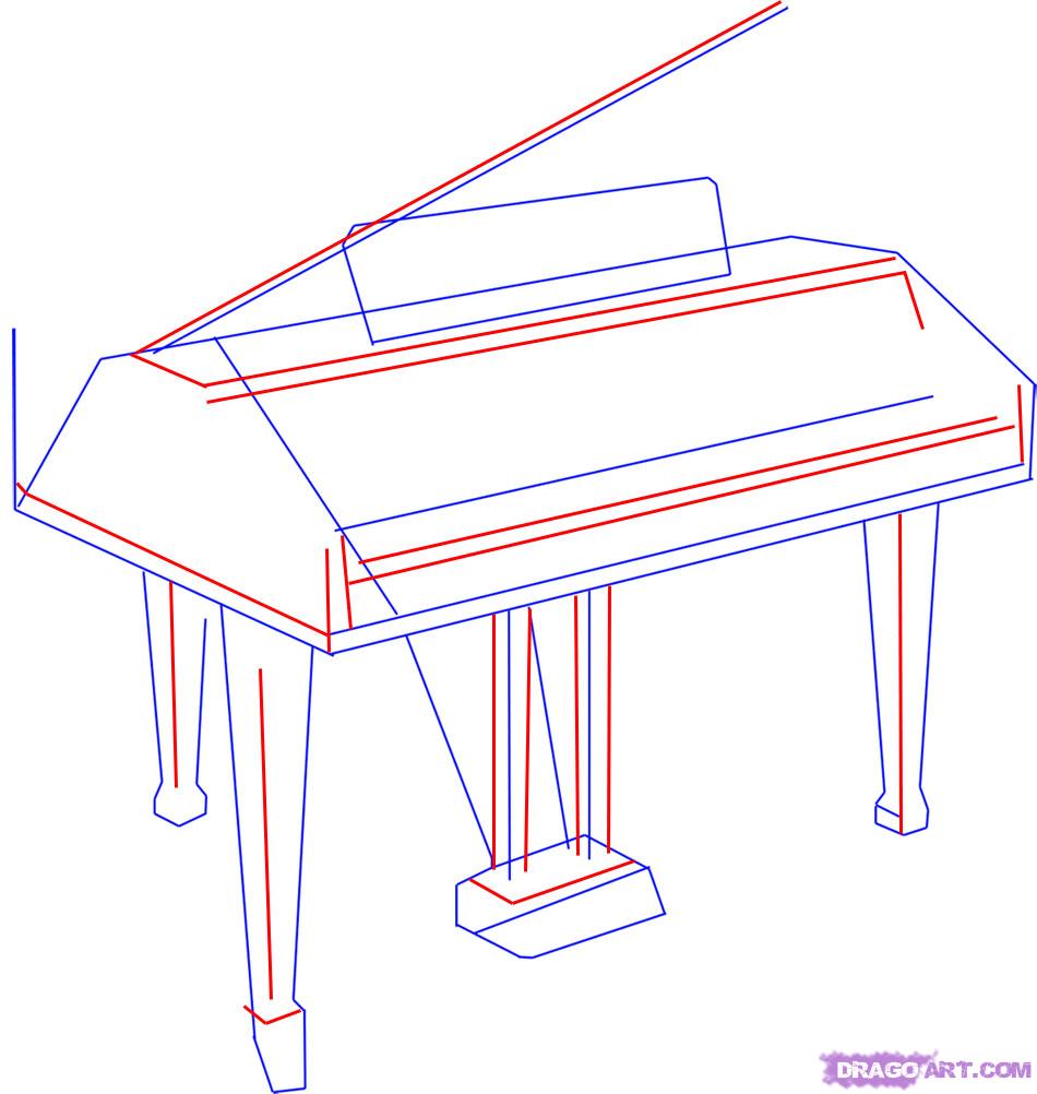 Grand Piano Drawing Free download on ClipArtMag