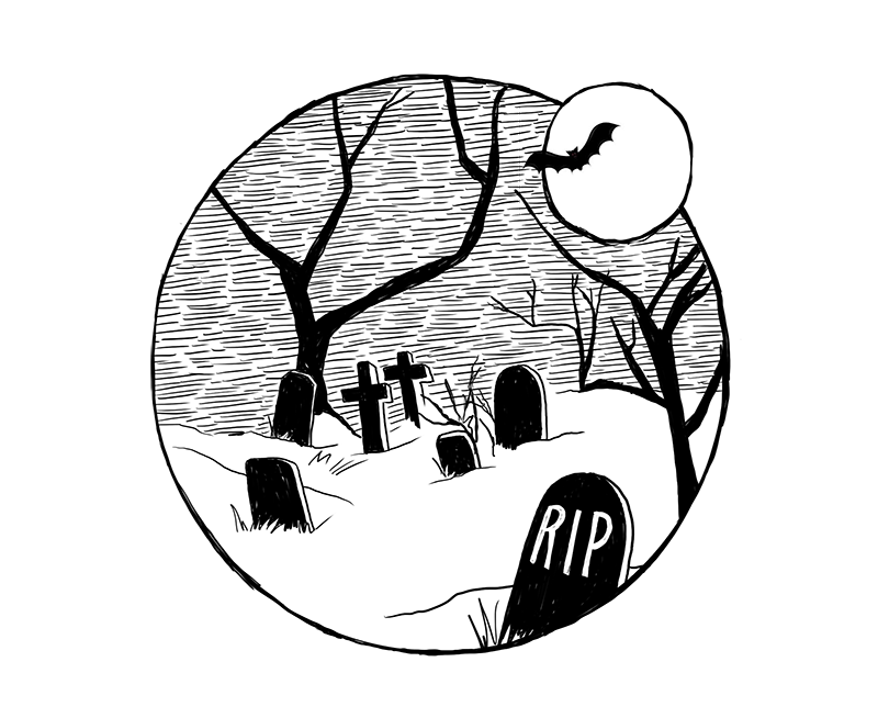 Graveyard Drawing | Free download on ClipArtMag