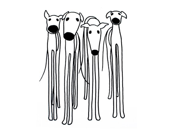 Greyhound Line Drawing | Free download on ClipArtMag