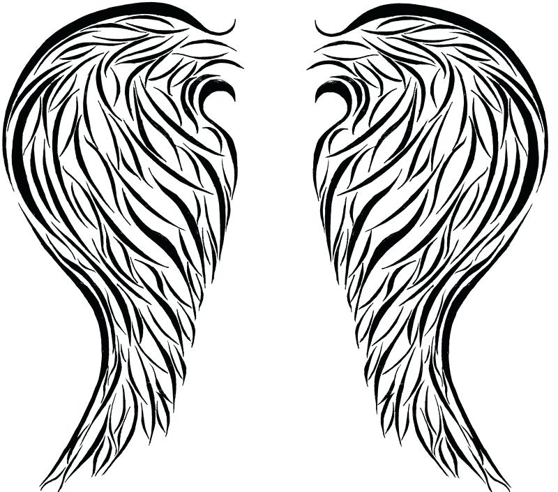 Guardian Angel Tattoo Drawing | Free download on ClipArtMag
