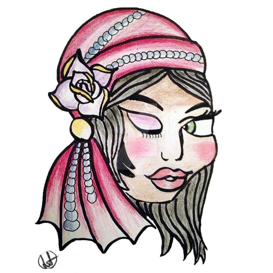 Gypsy Girl Drawing Free download on ClipArtMag