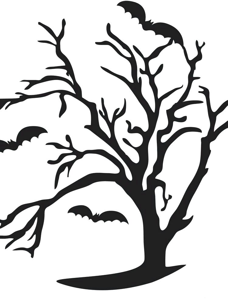 Halloween Tree Drawing Free download on ClipArtMag