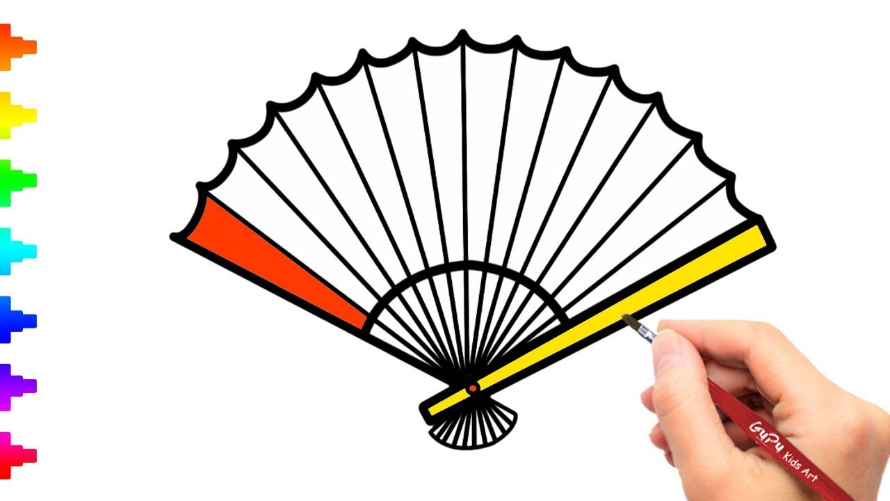 Hand Fan Drawing | Free download on ClipArtMag