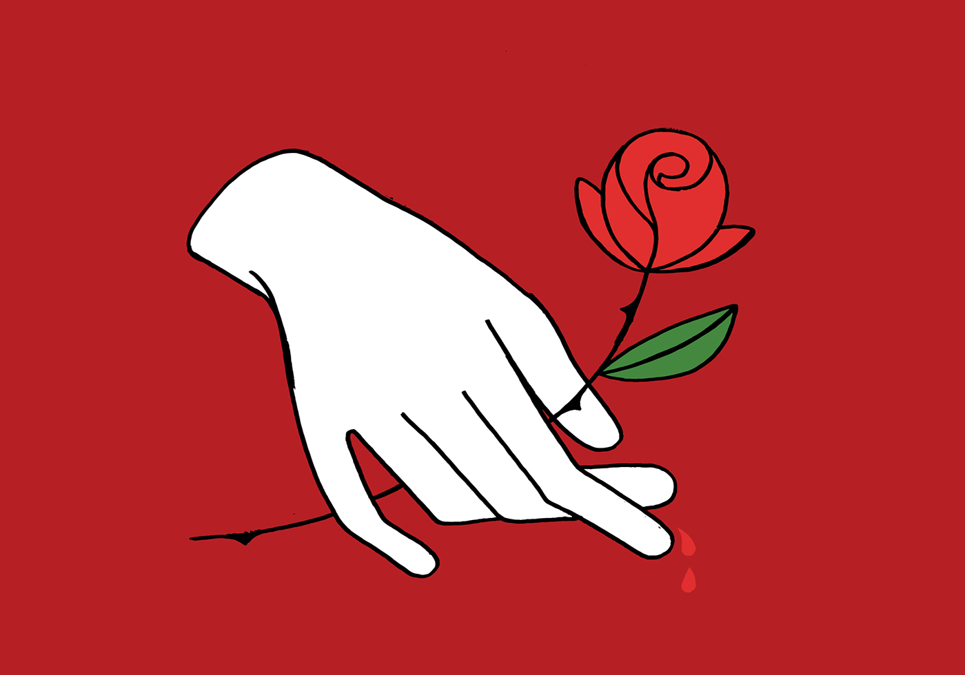 Hand Holding A Rose Drawing | Free download on ClipArtMag
