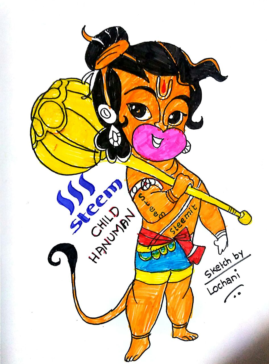 Hanuman Drawing | Free download on ClipArtMag