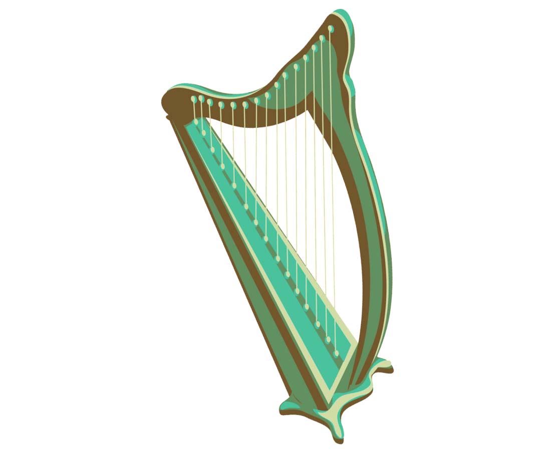 Harp Drawing | Free download on ClipArtMag