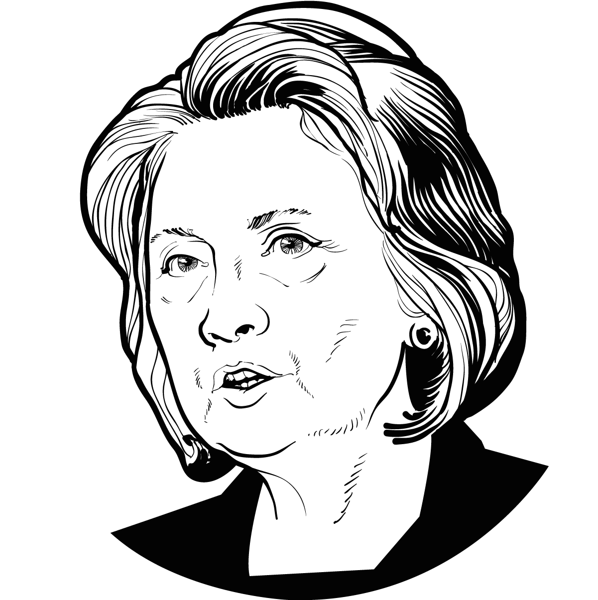 Hillary Clinton Drawing Free download on ClipArtMag