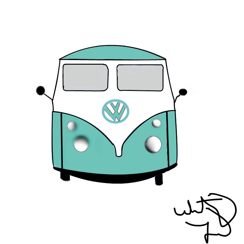 Hippie Van Drawing | Free download on ClipArtMag