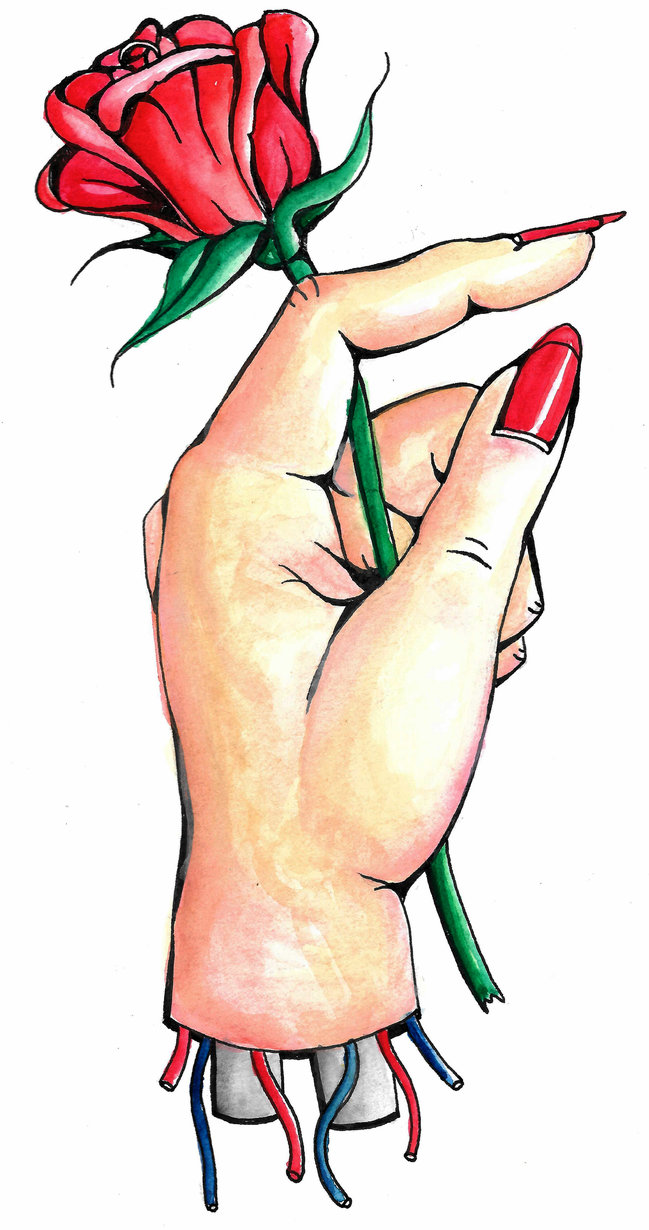 Holding A Rose Drawing Free download on ClipArtMag