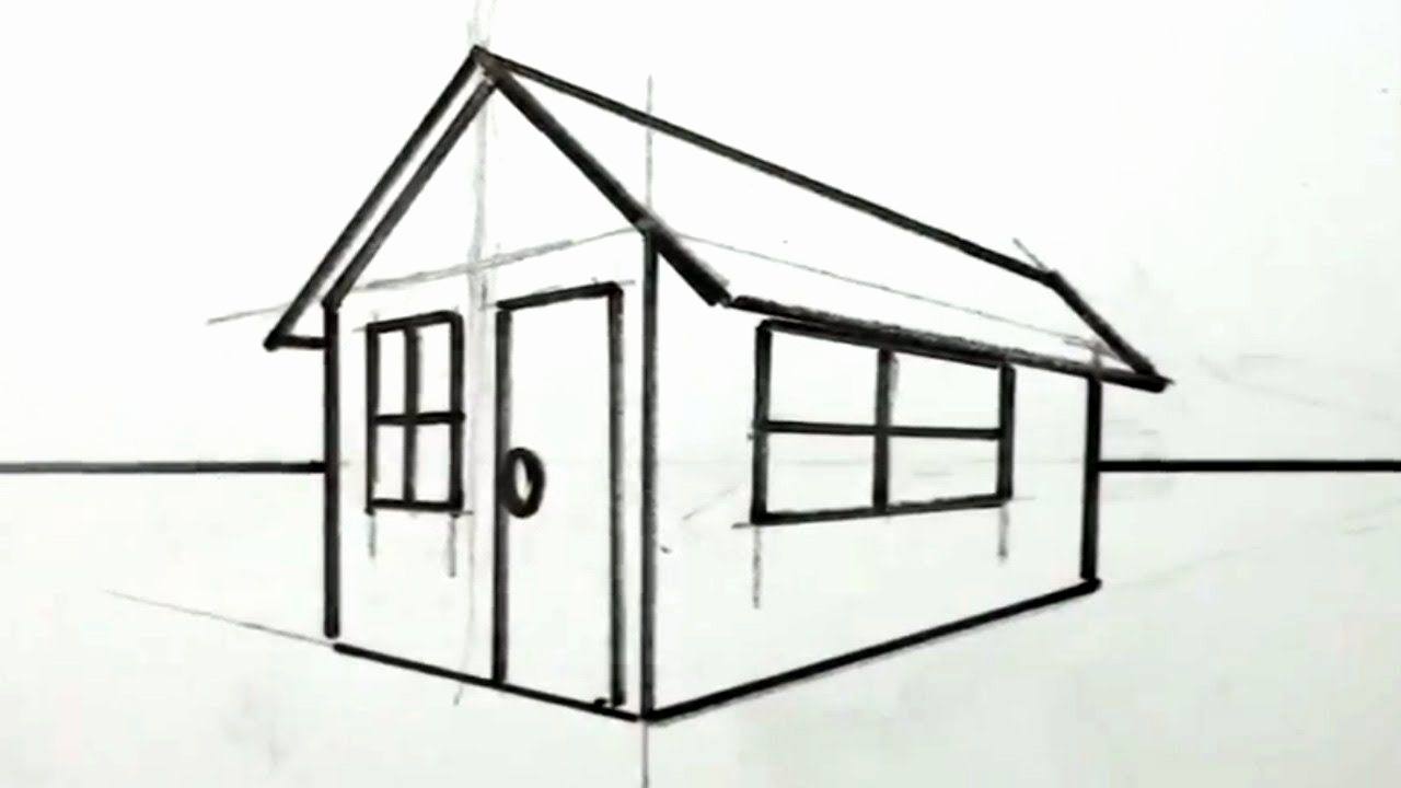 Cartoon Drawings Sketches Easy House And Yard for Kindergarten
