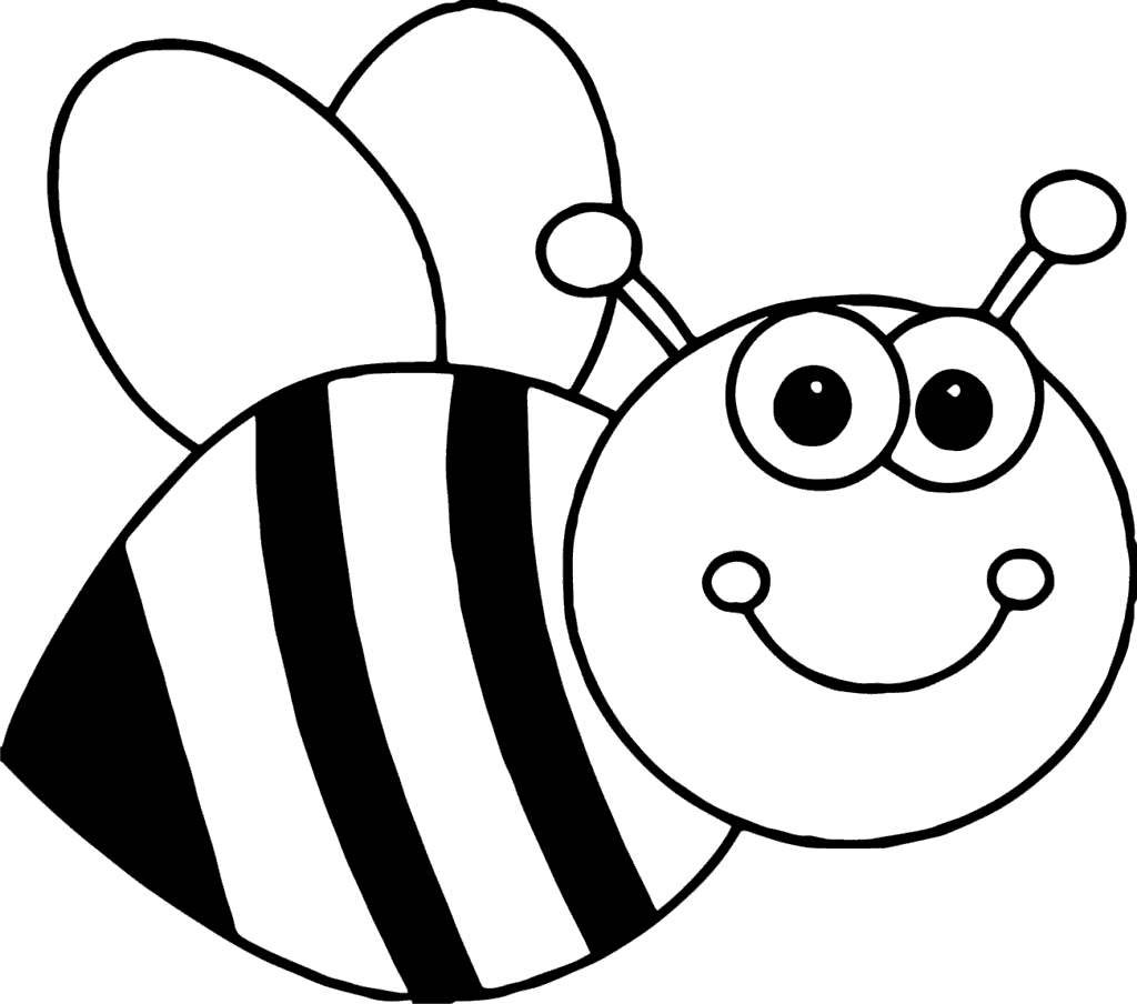Honey Bee Line Drawing Free download on ClipArtMag
