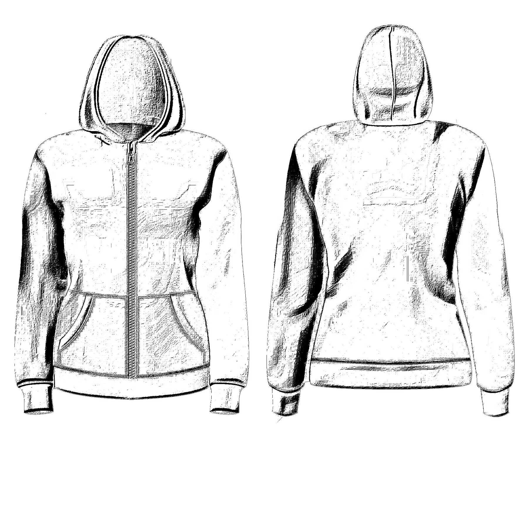 Drawing a hoodie